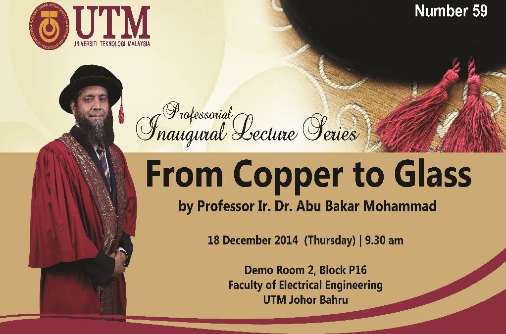 59th Professorial Inaugural Lecture Series