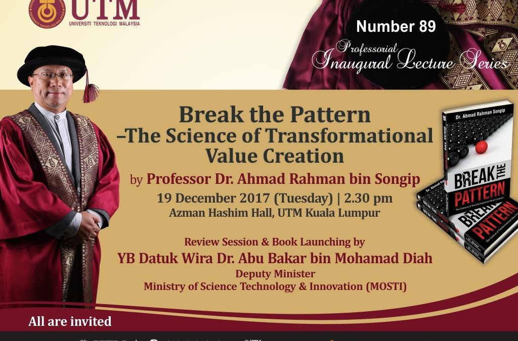 The 89th Professorial Inaugural Lecture Series by Professor Dr. Ahmad Rahman Songip