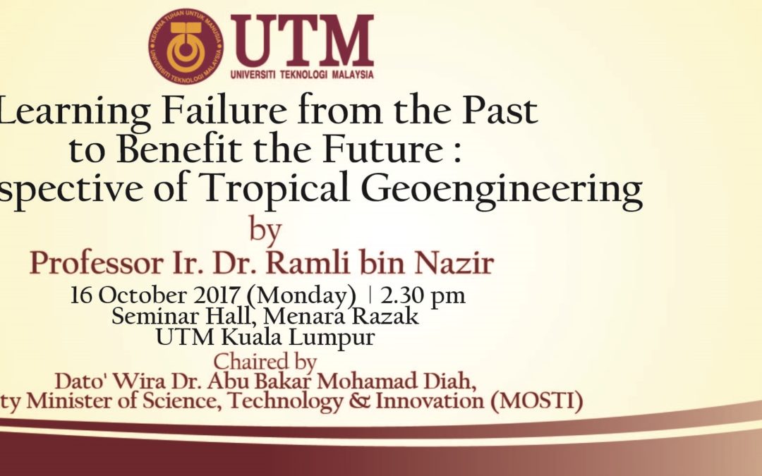 87th Professorial Inaugural Lecture Series by Professor Ir. Dr. Ramli bin Nazir