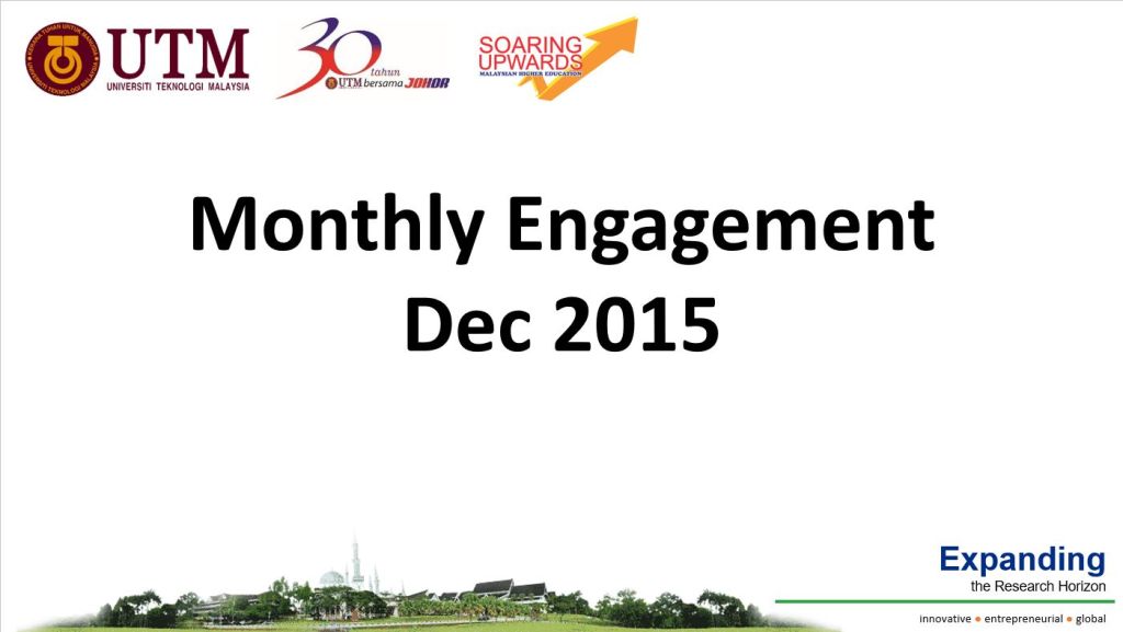 UTM MONTHLY ENGAGEMENT (DECEMBER) 2015