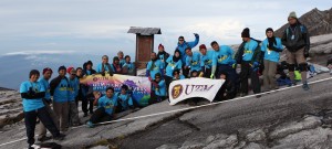 UTM flag at the Top of Kinabalu