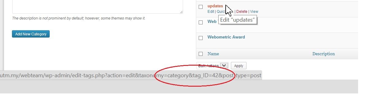 In WordPress: How to: find category ID